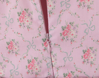 Pink Floral Halter Midi Dress | Backless, Slim Fit | noémi