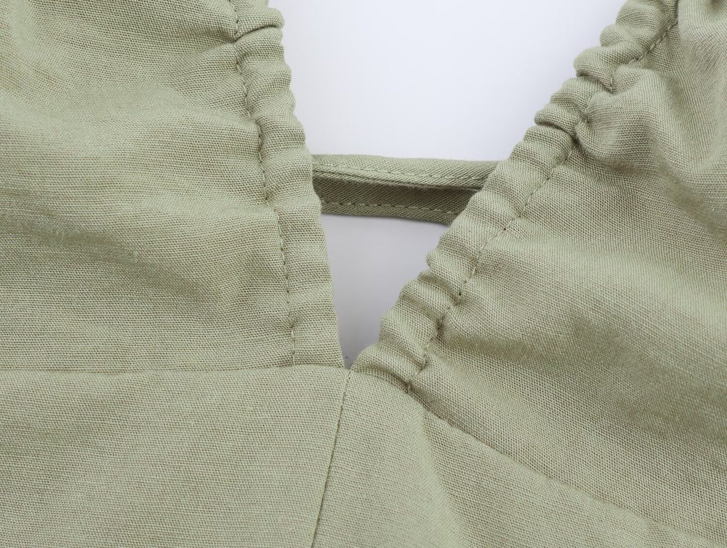 Womens Linen Midi Dress | Strappy Backless Front Slit | noémi