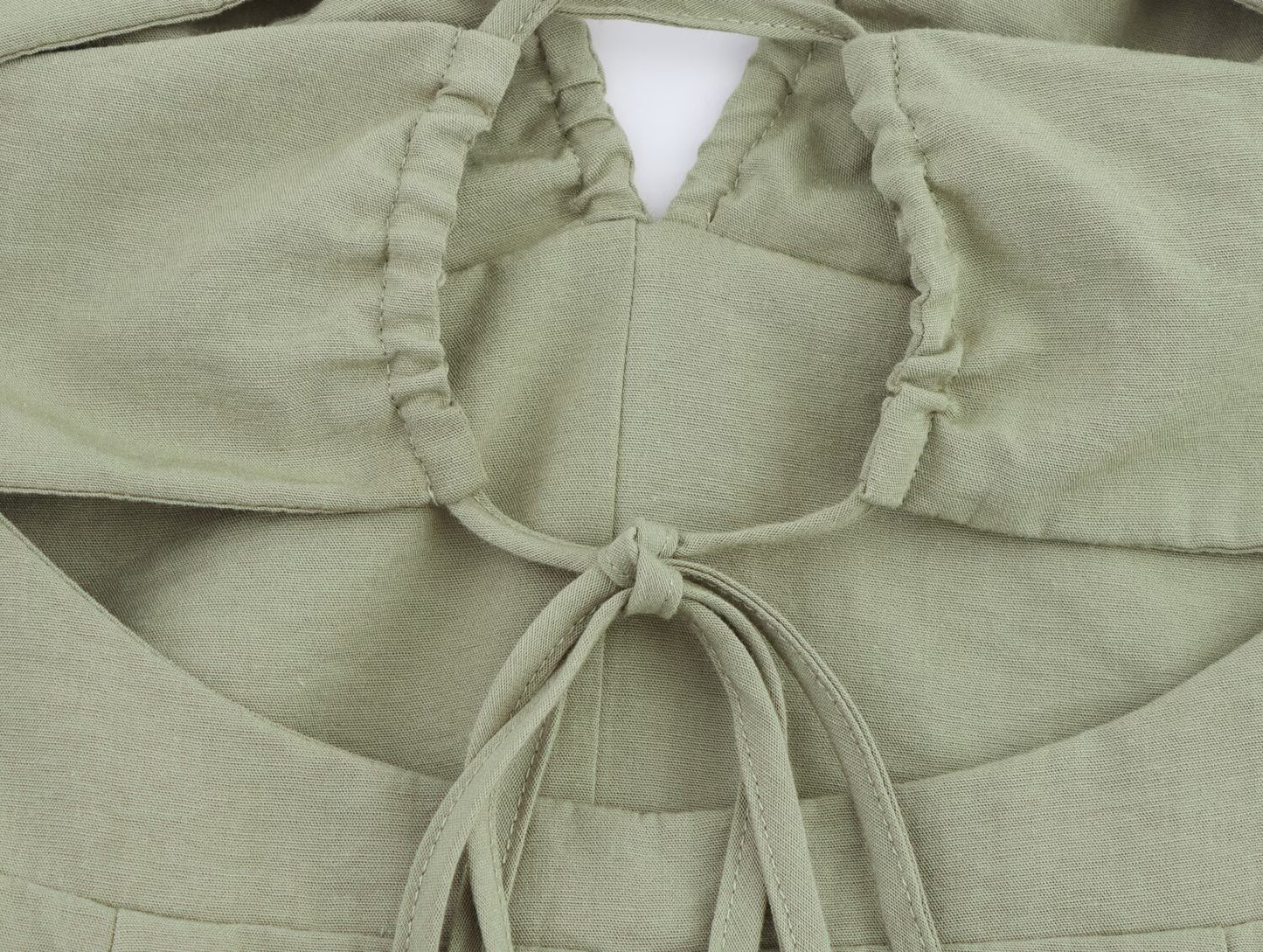 Womens Linen Midi Dress | Strappy Backless Front Slit | noémi