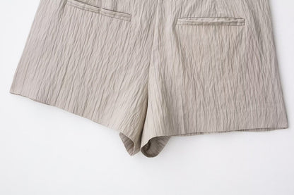 Womens Striped Blazer & Shorts Set | Lightweight, Tie Waist Belted Jacket, Matching Suit | noémi