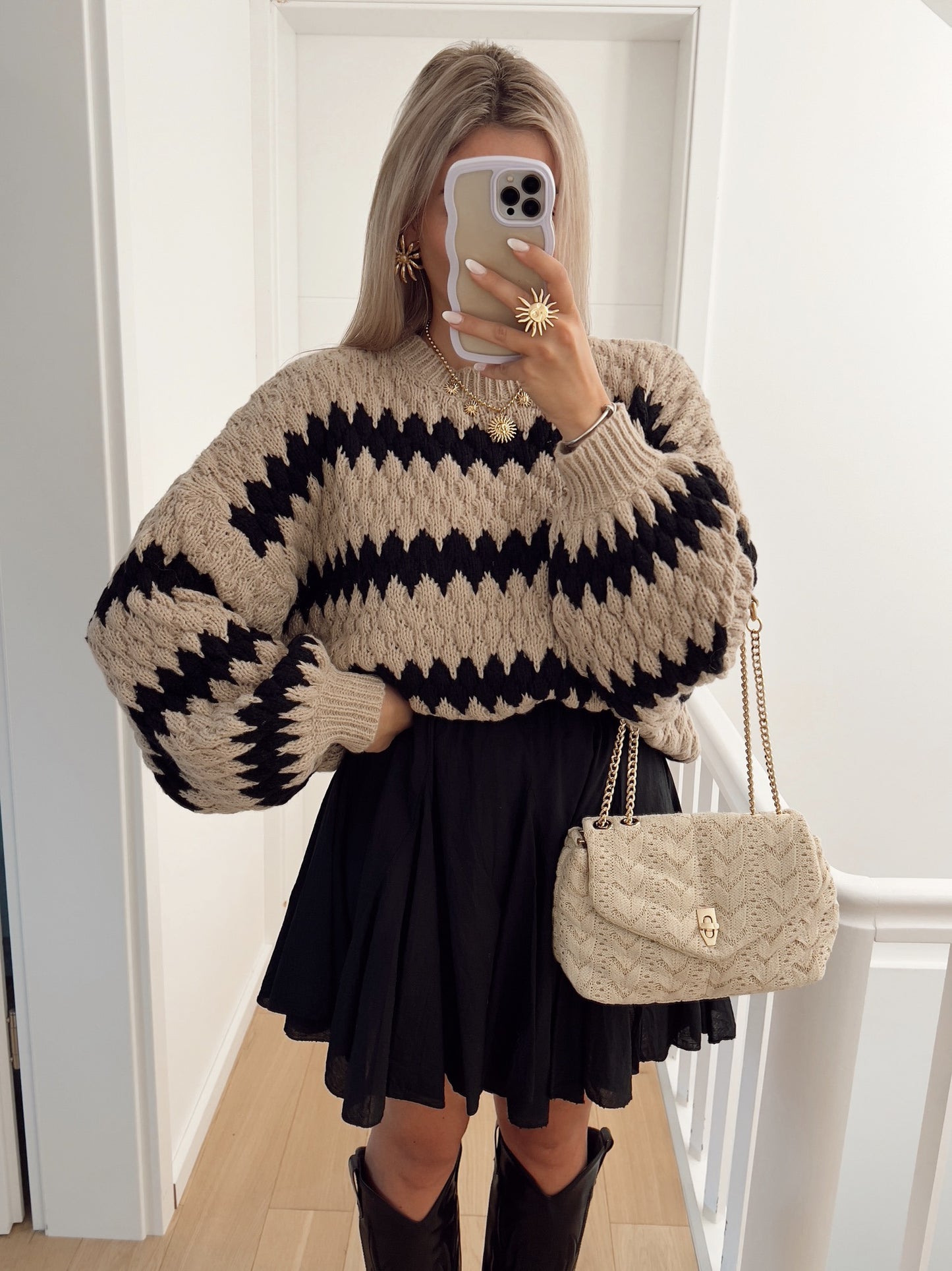 Oversized Striped Knit Sweater | Pullover for Women | noémi