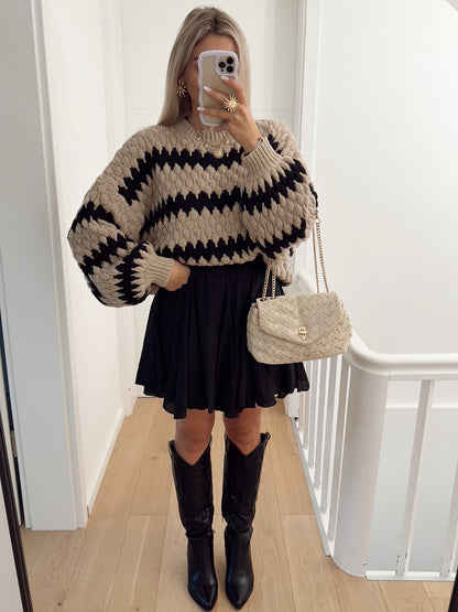 Oversized Striped Knit Sweater | Pullover for Women | noémi
