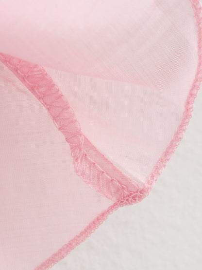 Summer Pink Chiffon Layered VNeck Ruffle Top | Tencel Cotton Blend | noémi