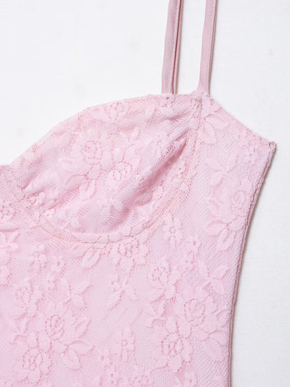 Summer Sleeveless Lace Cami Dress | Elegant ALine Sundress | noémi