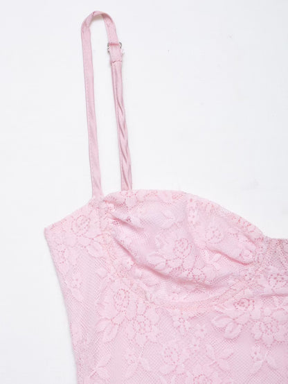 Summer Sleeveless Lace Cami Dress | Elegant ALine Sundress | noémi