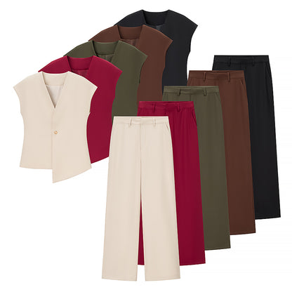 Womens Loose Fit Casual Blazer & Trousers Set | noémi