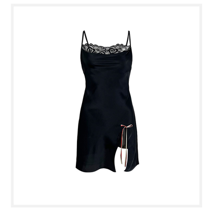 High Grade Slip Nightdress | Short Slit Nightgown | noémi