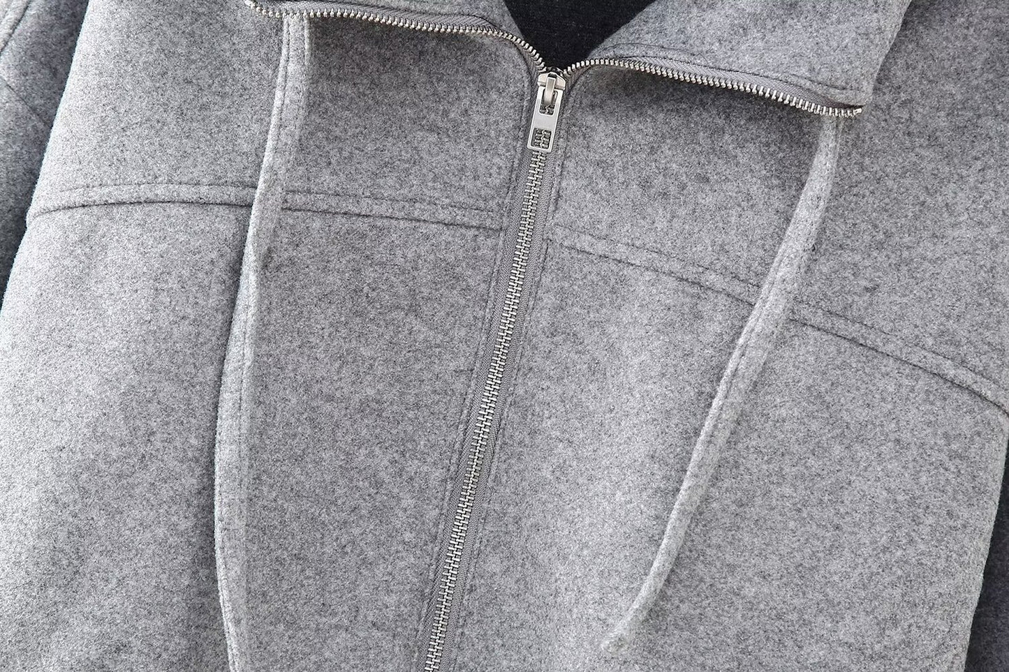 Womens Hooded Zipper Crop Sweater | Long Sleeves | noémi