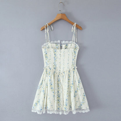 Womens Printed Lace Patchwork Bodycon Dress | Slim Fit Waist Detail | noémi