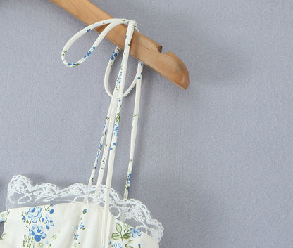 Womens Printed Lace Patchwork Bodycon Dress | Slim Fit Waist Detail | noémi