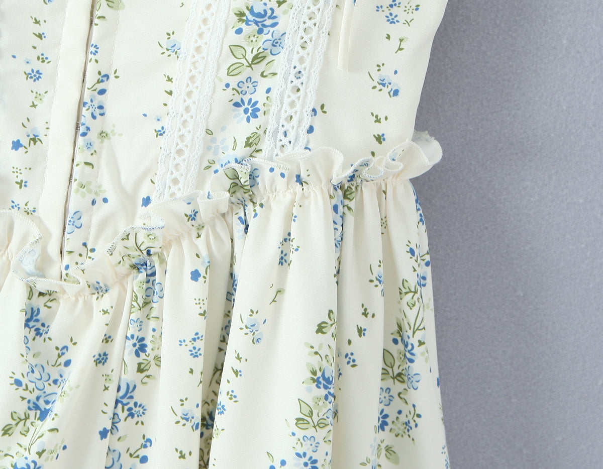 Womens Printed Lace Patchwork Bodycon Dress | Slim Fit Waist Detail | noémi