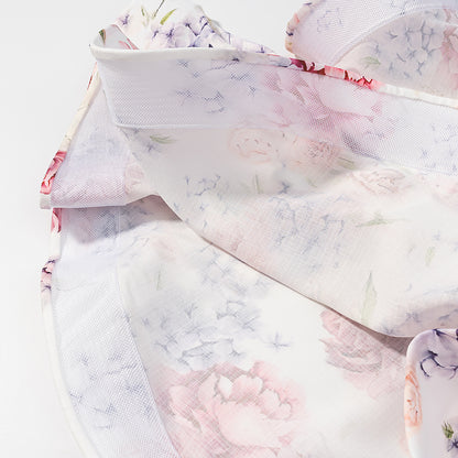Floral Two Piece Set | Sleeveless Halter Crop Top & Ruffled Mini Skirt | noémi