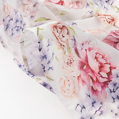 Floral Two Piece Set | Sleeveless Halter Crop Top & Ruffled Mini Skirt | noémi