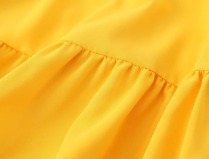 Yellow Off Shoulder Maxi Dress | Pleated Waist, Flowing Fit | noémi