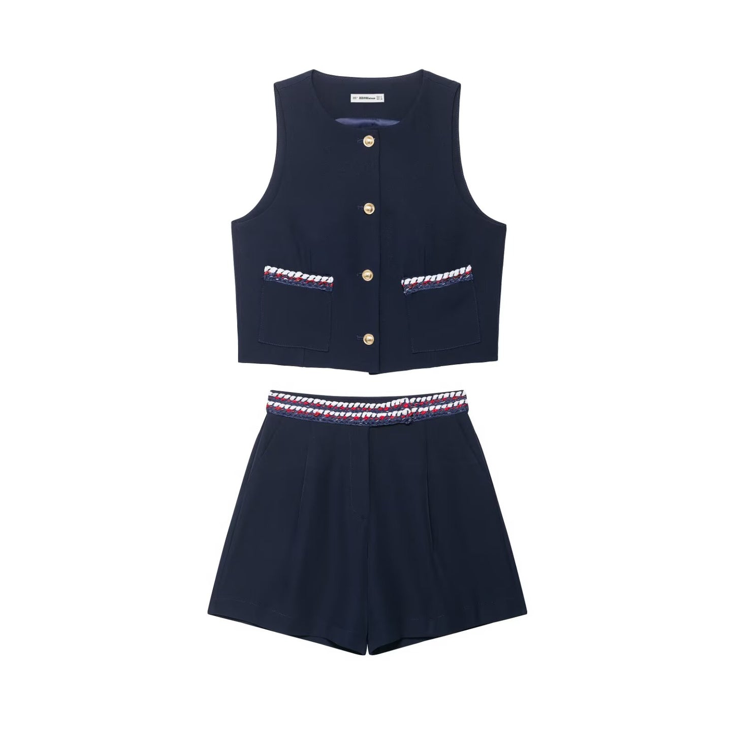 Womens Two Piece Set | Trimmed Vest Jacket | noémi