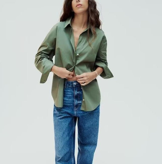 Multicolor Long Sleeve Poplin Cardigan | noémi