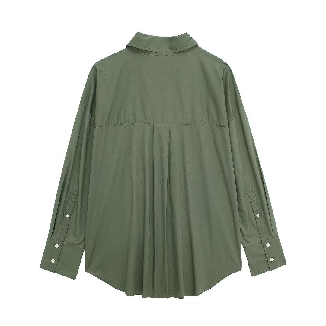 Multicolor Long Sleeve Poplin Cardigan | noémi