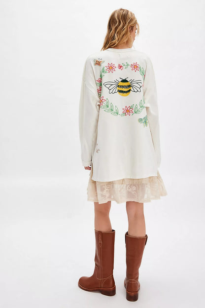 Womens Oversized Embroidered Sweatshirt | noémi