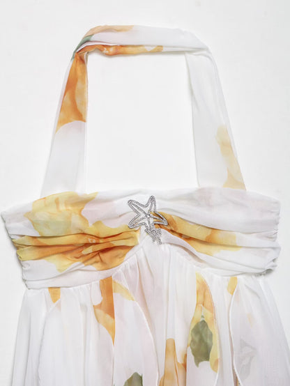 Womens Strapless Short Printed Dress | noémi