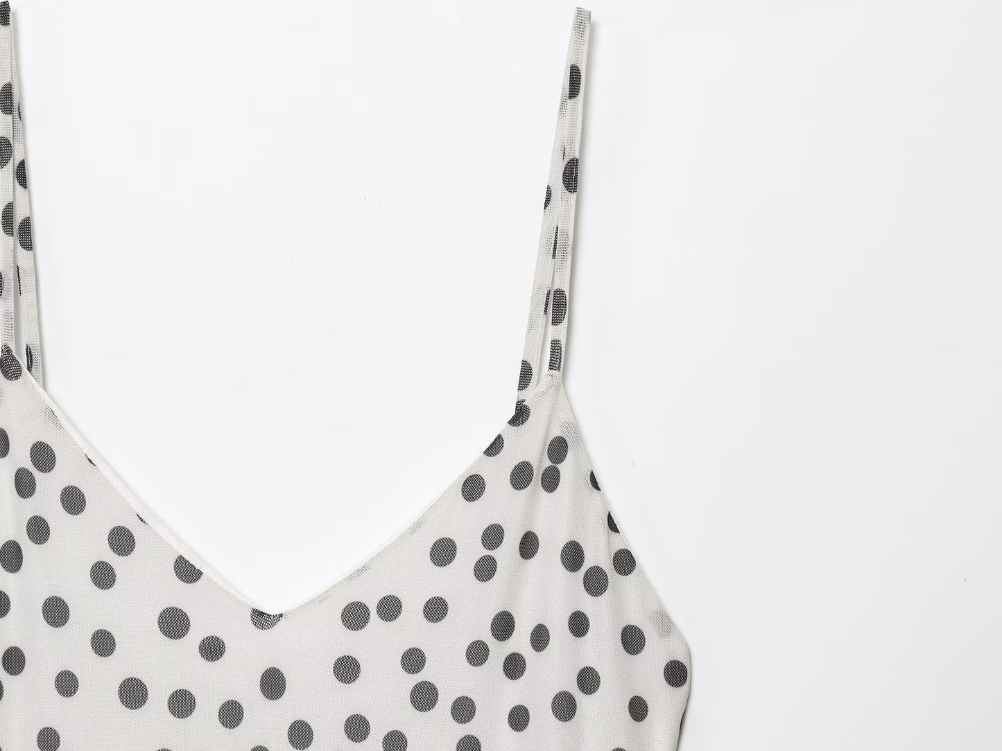 Polka Dot Printed Long Sling Dress For Women | noémi