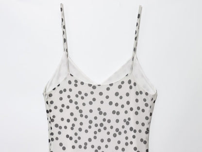 Polka Dot Printed Long Sling Dress For Women | noémi