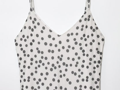 Polka Dot Printed Long Sling Dress For Women | noémi