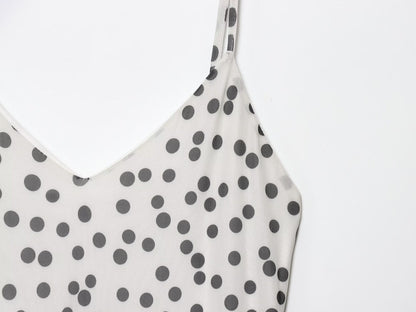 Polka Dot Printed Long Sling Dress For Women | noémi