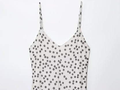 Polka Dot Printed Long Sling Dress For Women | noémi