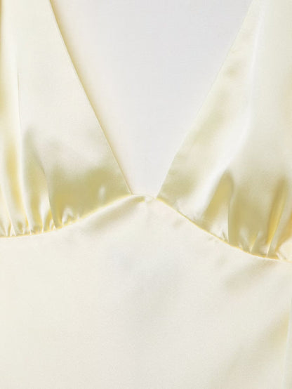 Women Satin Midi Dress | Bowknot Detail | noémi