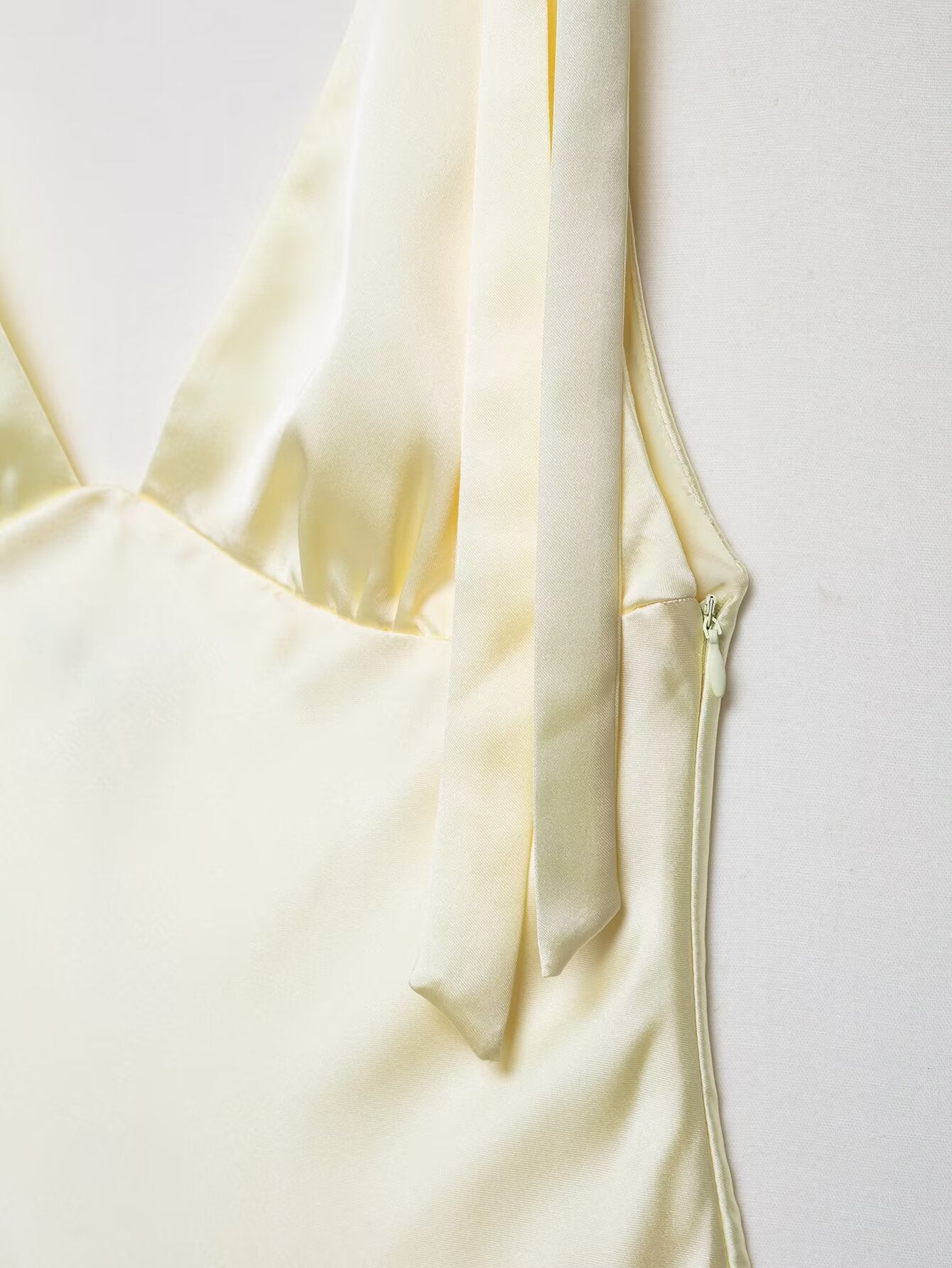 Women Satin Midi Dress | Bowknot Detail | noémi