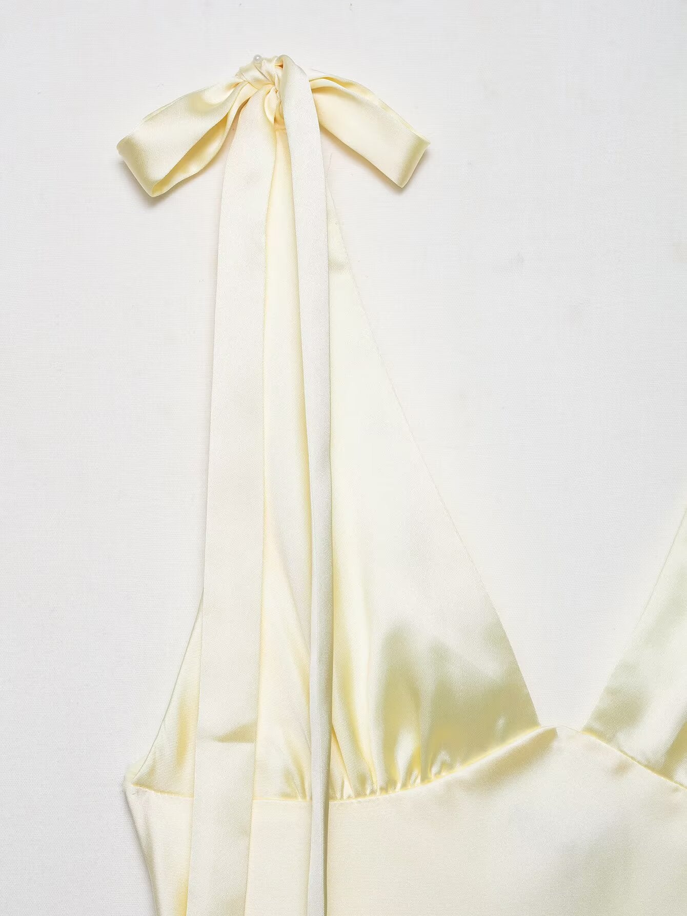 Women Satin Midi Dress | Bowknot Detail | noémi