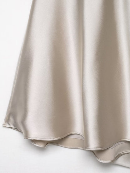 Womens Silk Satin Halter Mini Dress | noémi