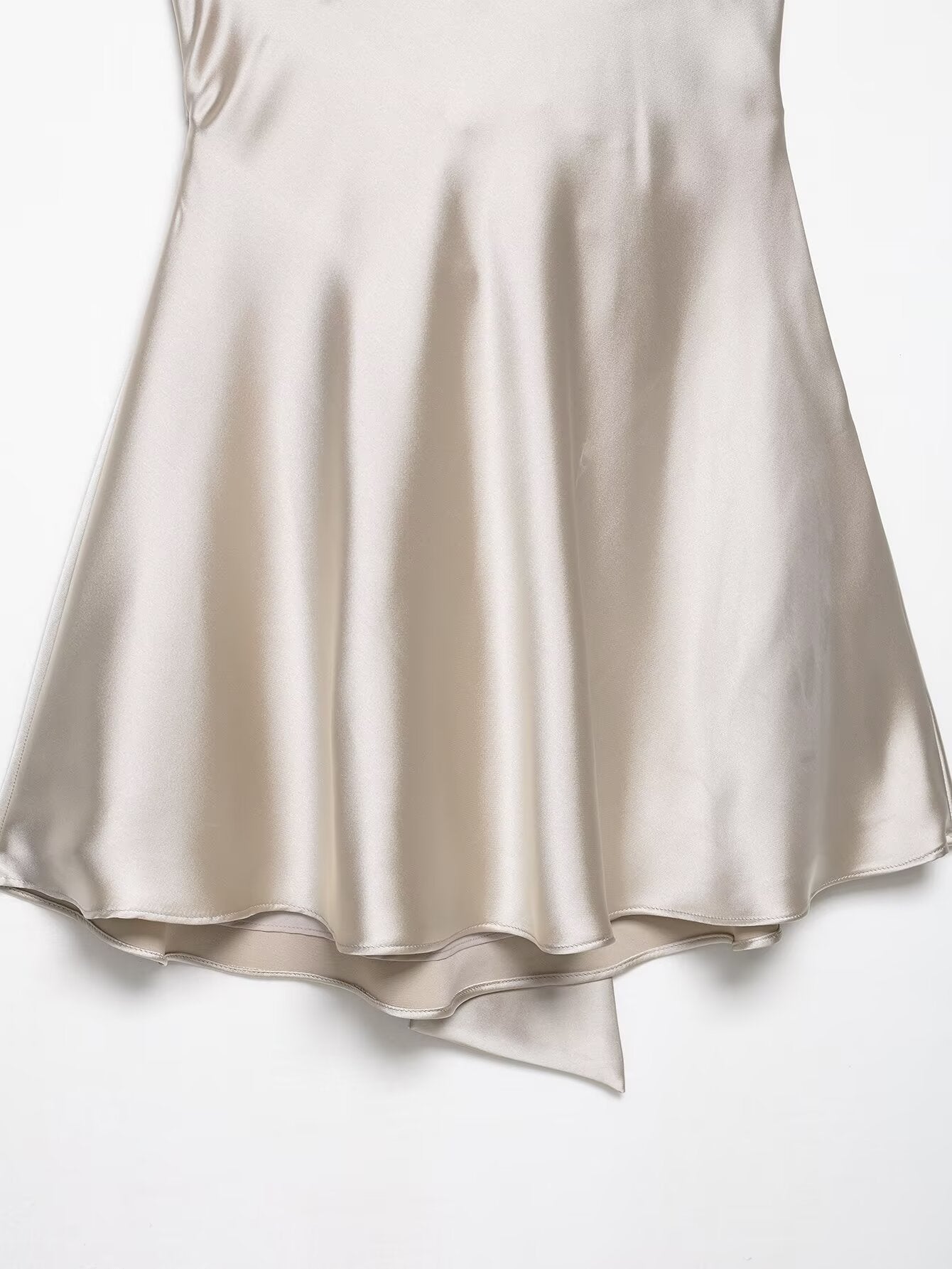 Womens Silk Satin Halter Mini Dress | noémi