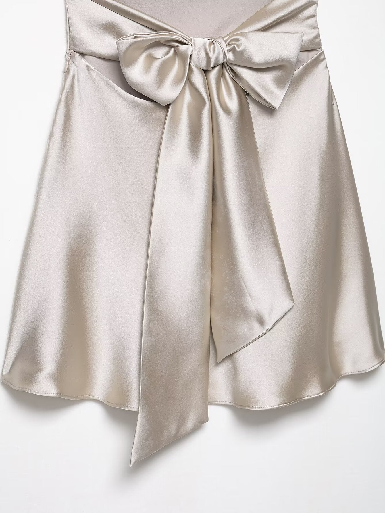 Womens Silk Satin Halter Mini Dress | noémi