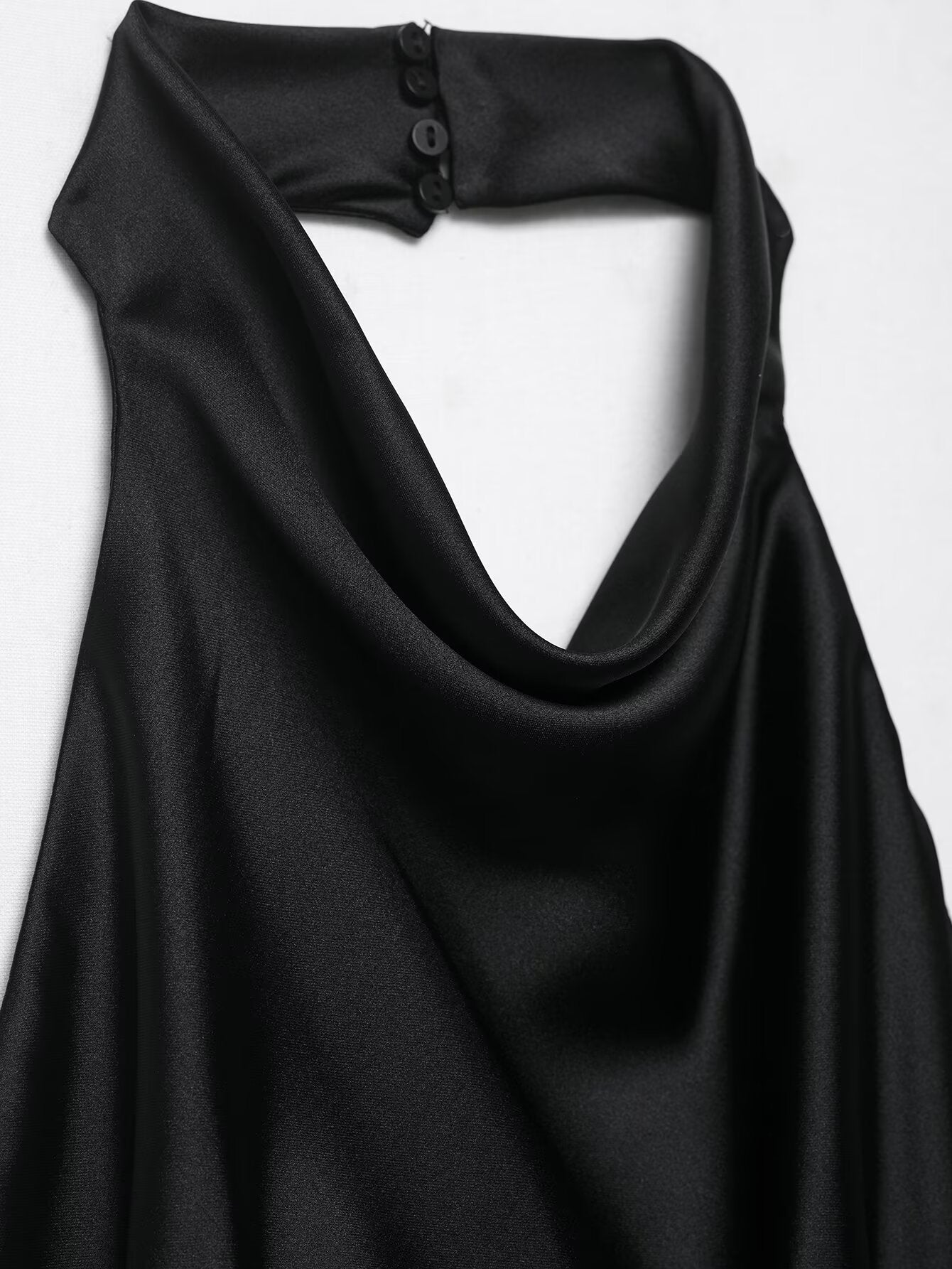 Womens Silk Satin Halter Mini Dress | noémi