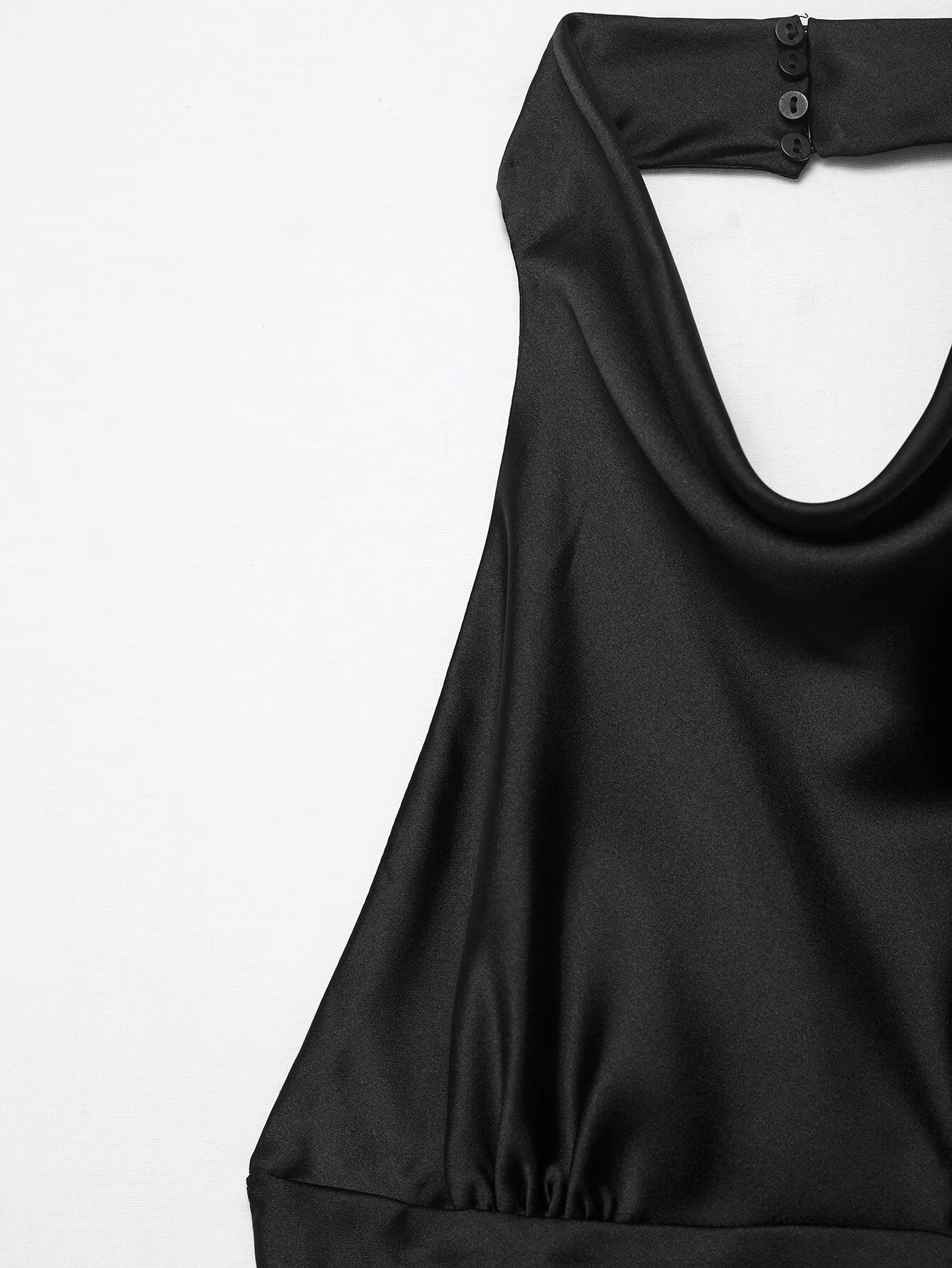 Womens Silk Satin Halter Mini Dress | noémi