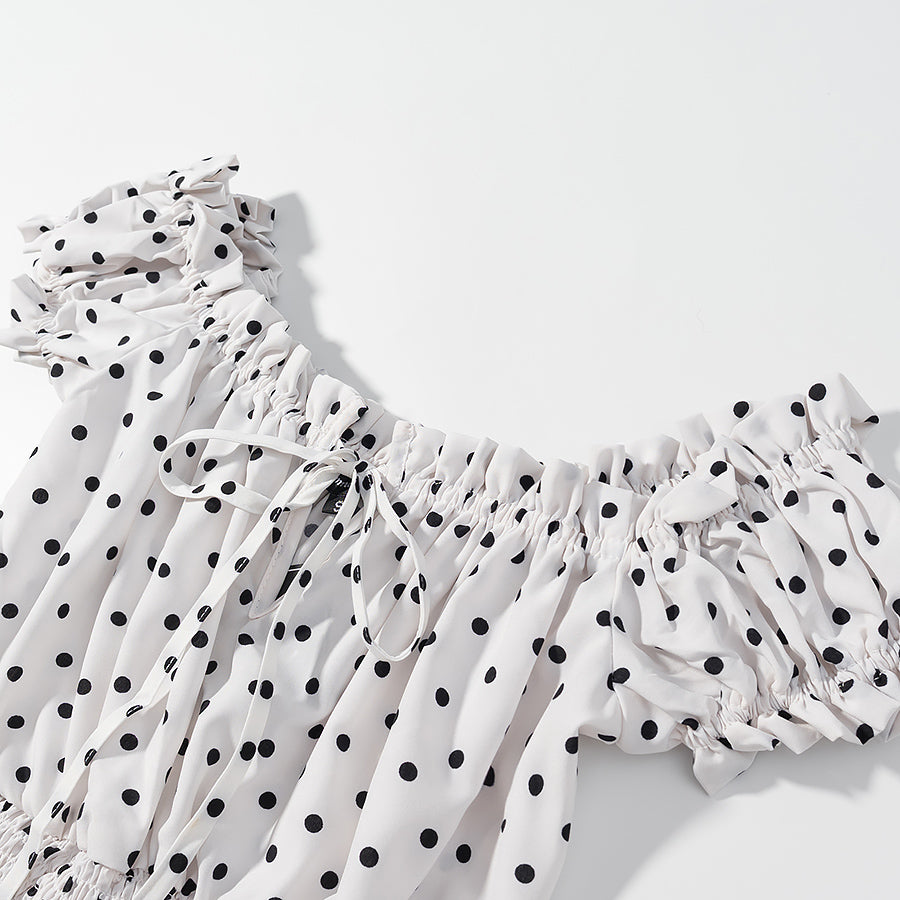 Polka Dot Off Shoulder Top | noémi