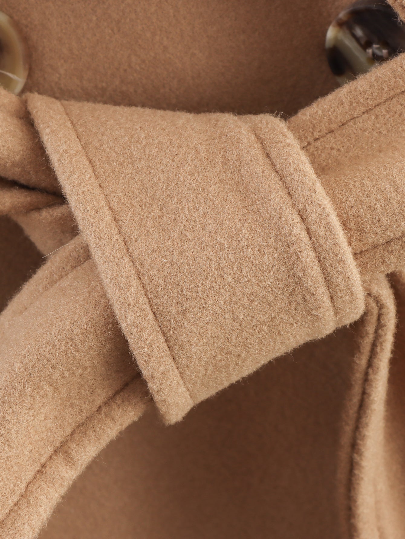 Womens Long Wool Coat with Faux Fur Collar | Bow Tie Waist, Double Pockets | noémi