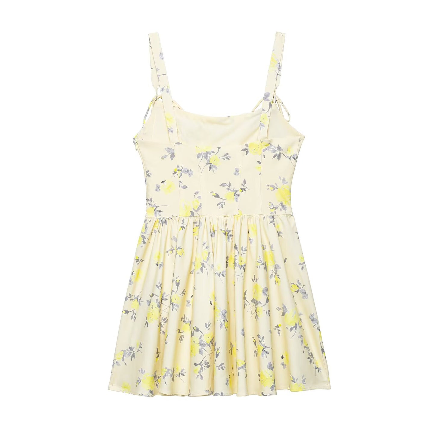 Womens Floral Poplin Strap Short Dress | noémi