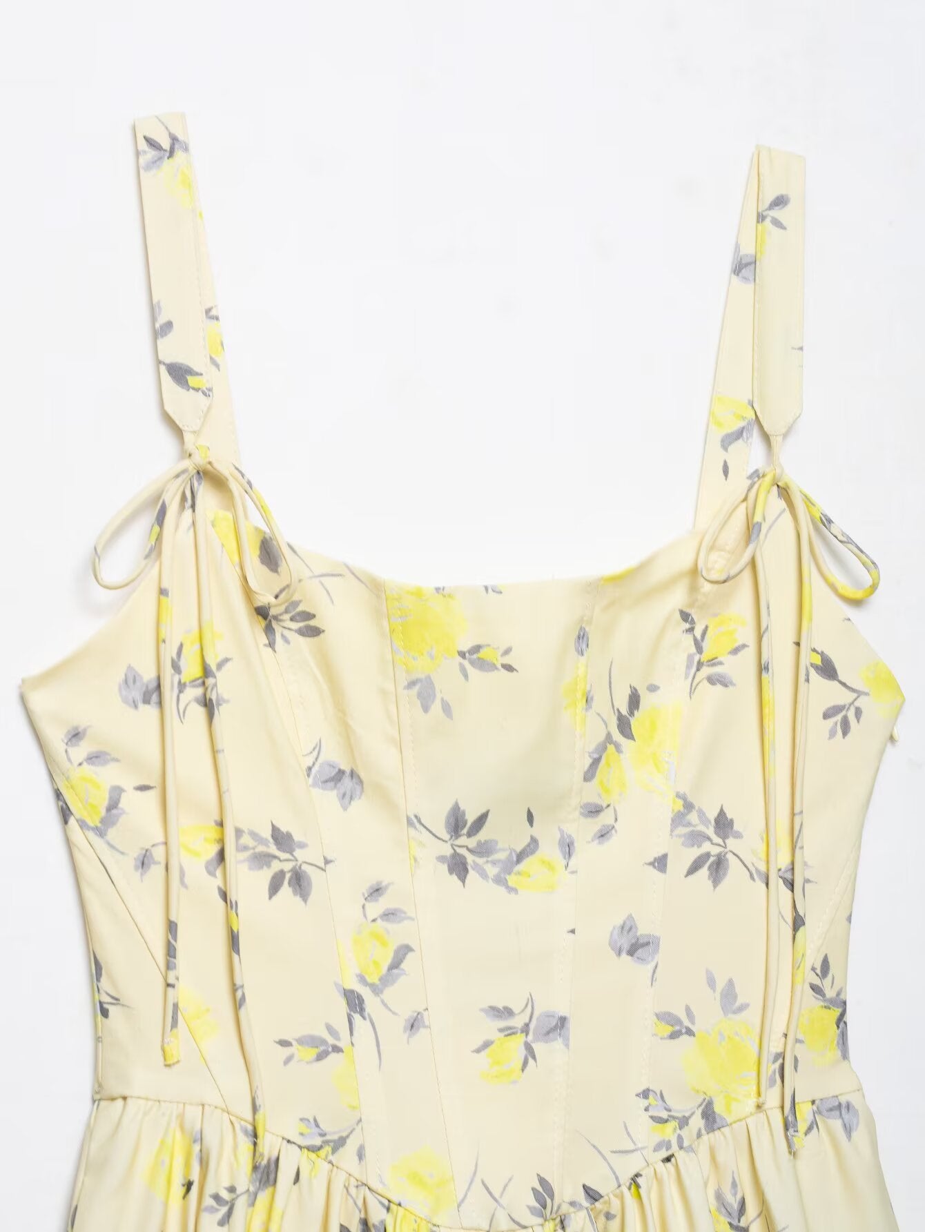 Womens Floral Poplin Strap Short Dress | noémi