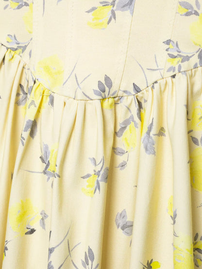 Womens Floral Poplin Strap Short Dress | noémi