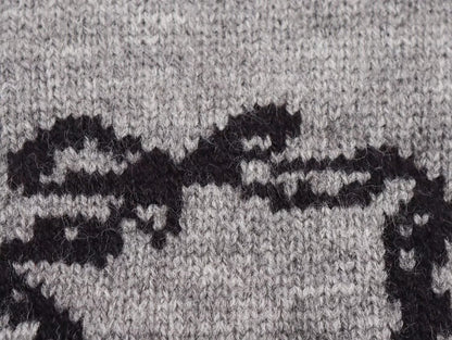 Womens Bow Ribbon Sweater | Loose Fit, Stylish Jacquard Knit | noémi