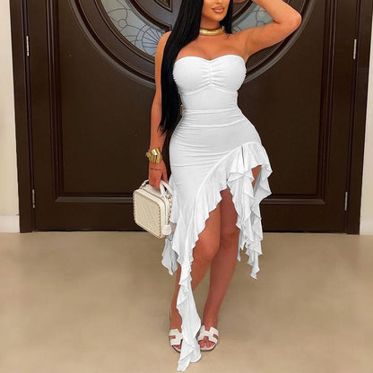 Tube Top Ruffle Dress | Sheath for Women | noémi