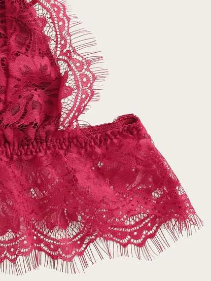 Mulberry Silk Triangle Cup Wireless Bra with Criss Cross Straps | noémi