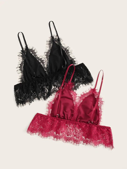 Mulberry Silk Triangle Cup Wireless Bra with Criss Cross Straps | noémi