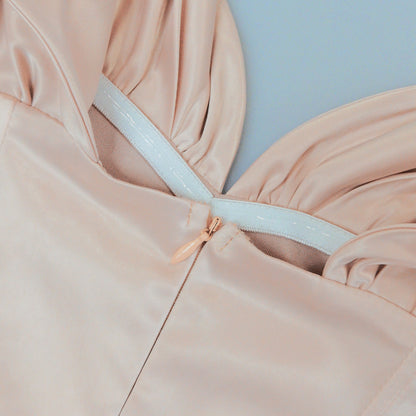 Pleated Corset Tube Dress With Structured Fit | noémi