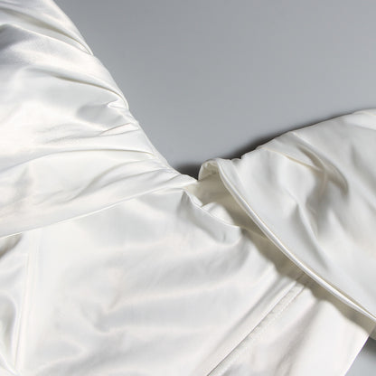 Pleated Corset Tube Dress With Structured Fit | noémi