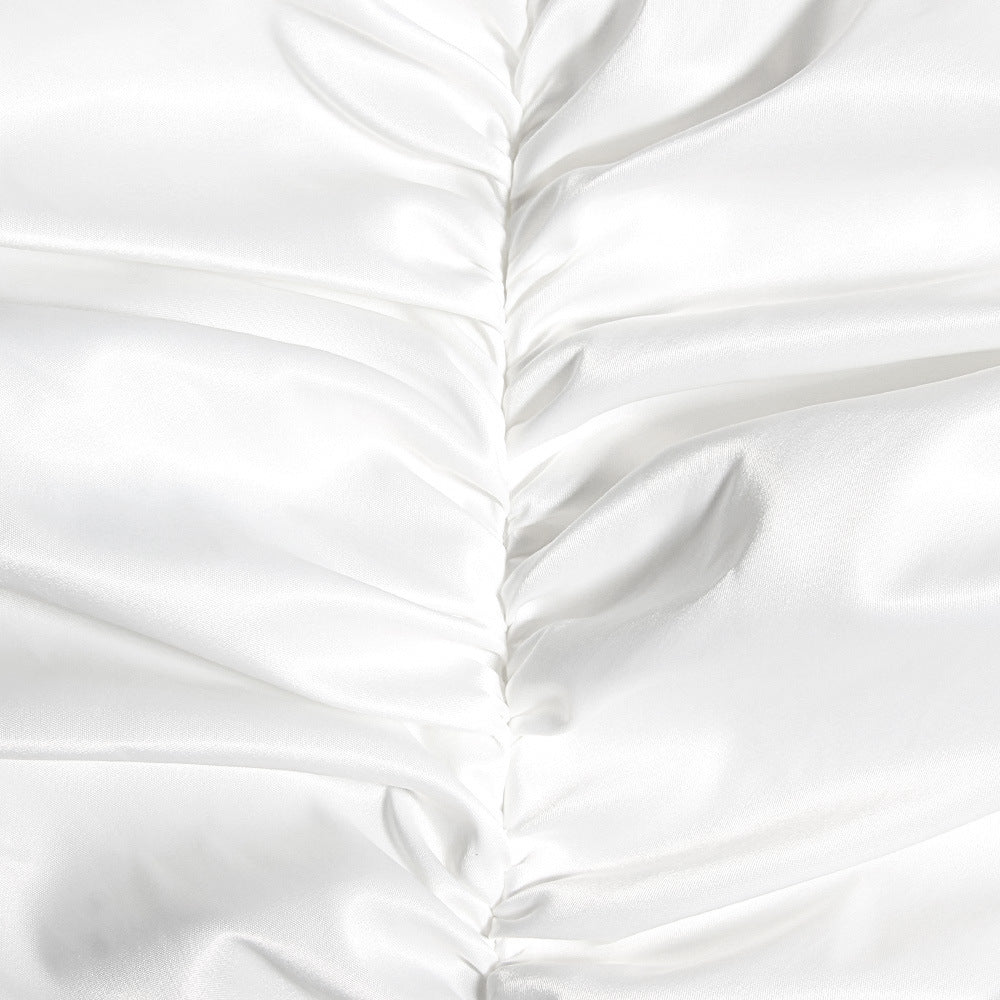 Pleated Corset Tube Dress With Structured Fit | noémi