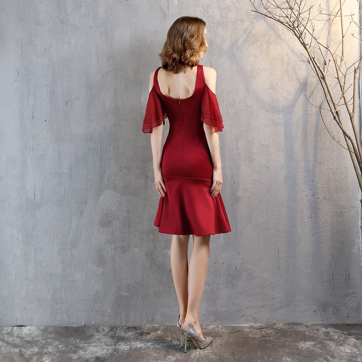 V Neck Mini Evening Dress for Women | Sleeveless Cocktail | noémi