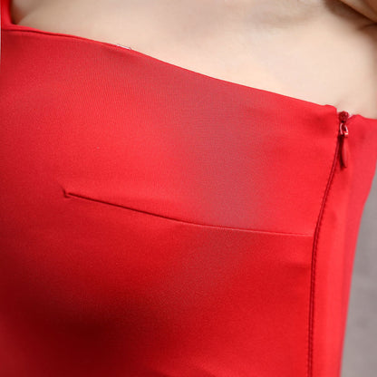 Red Fishtail Gown | Sleeveless Slim Fit | noémi